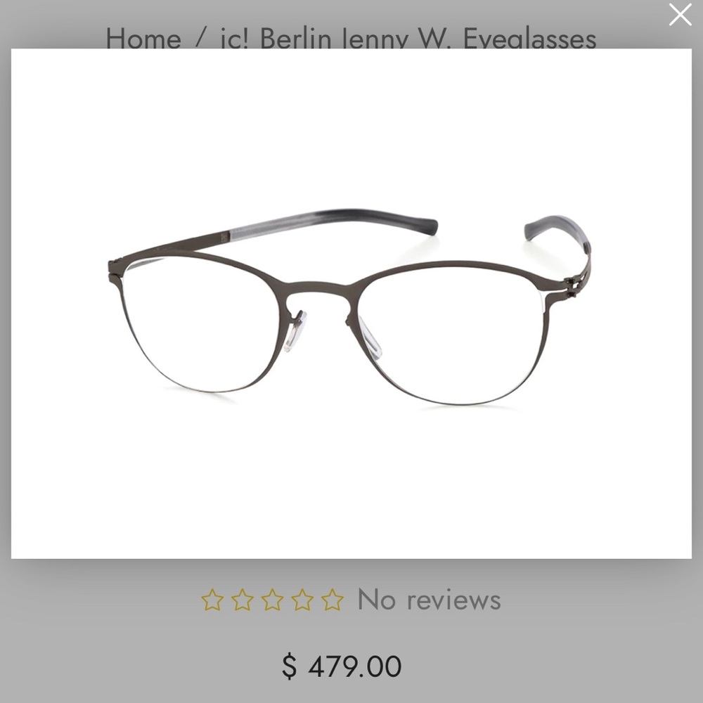 ic berlin Eyeglasses jenny w. Graphite Frames